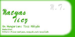 matyas ticz business card